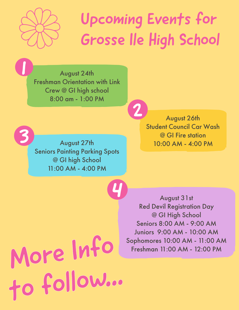Upcoming Events @ GIHS